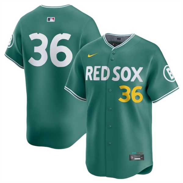 Men%27s Boston Red Sox #36 Triston Casas Green 2025 City Connect Limited Stitched Jersey Dzhi